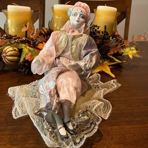 Vintage Musical Porcelain Doll